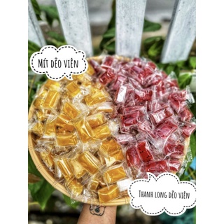Mix 2 vị 🍑👉 mứt thanh long - mứt mít sấy dẻo viên trọng lượng 500gr