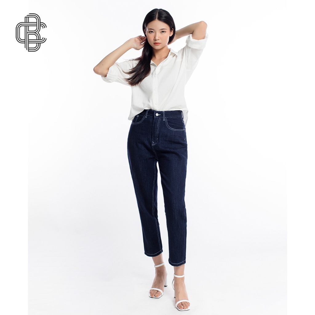 Quần baggy jean nữ màu xanh than nổi bật BG06 - La’coba