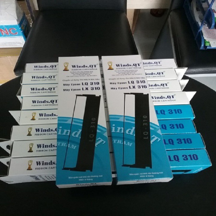 Ribbon EpsonLQ 310, LX310 in đậm, rõ nét. Là Ruy băng mực máy in kim