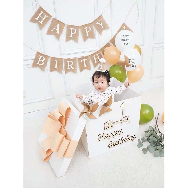 Bộ chữ HAppy birthday trang trí cho bữa tiệc sinh nhật kích thước 16*22cm