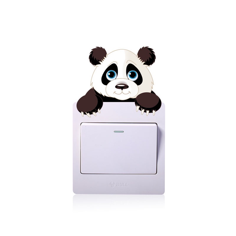 Miếng Dán Trang Trí Công Tắc Hình Động Vật Hoạt Hình Dễ Thương