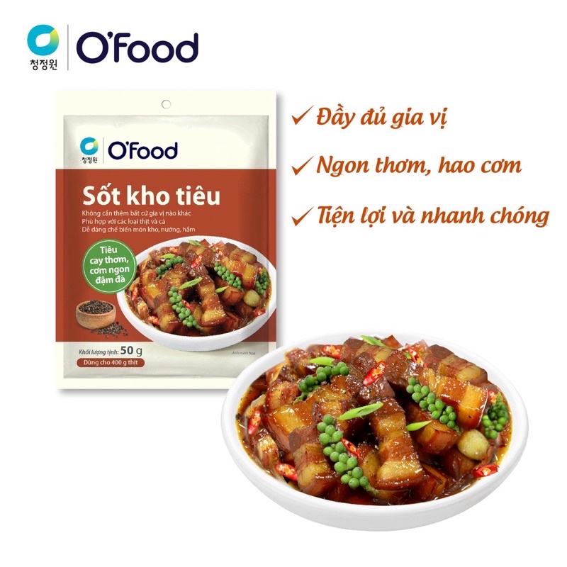 Sốt thịt kho tiêu O'food gói 50g