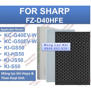 Màng lọc hepa+ than hoạt tính shap kc g40ev-w