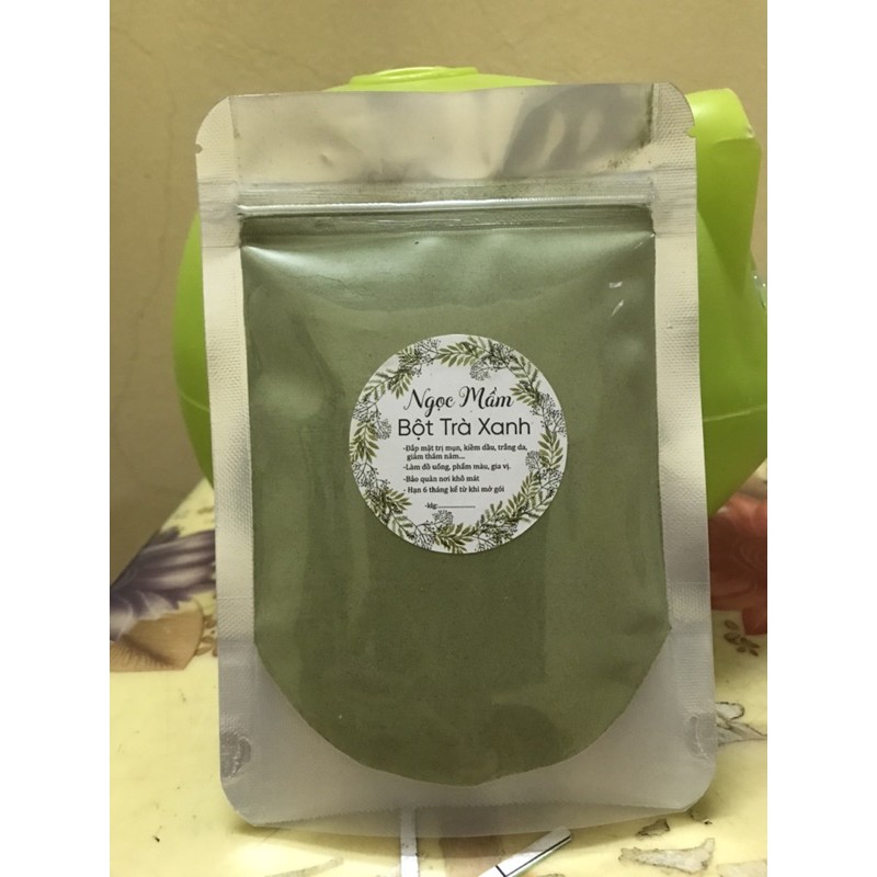 11 tem bột trà xanh đủ đóng cho 1kg bột trà xanh nguyên chất