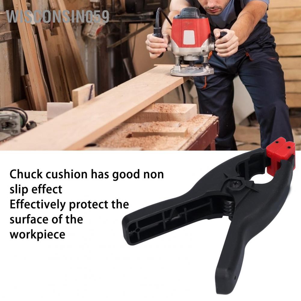 Wisconsin059 Spring Clamp Adjustable Powerful Force A Type Clip ABS Plastic Woodworking Movable Fixture 50mm