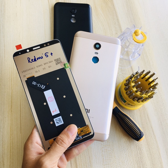 Combo Bộ Vỏ Sườn + Màn Hình Xiaomi Redmi 5 Plus Zin Hàng Cao Cấp (Tặng Bộ Vít)