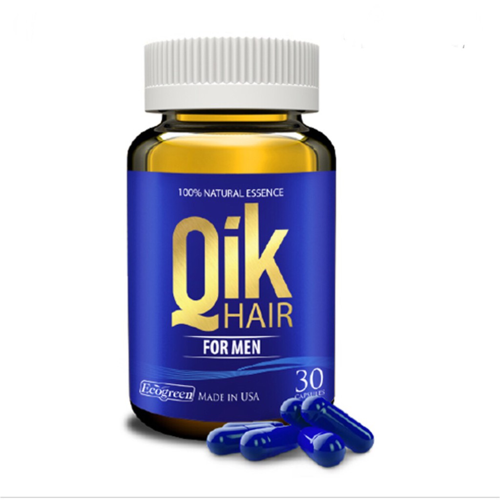 (Chính hãng có tem tích điểm) Qik Hair For Men - hỗ trợ ngăn rụng tóc,kích thích mọc tóc - Amipharma | Thế Giới Skin Care