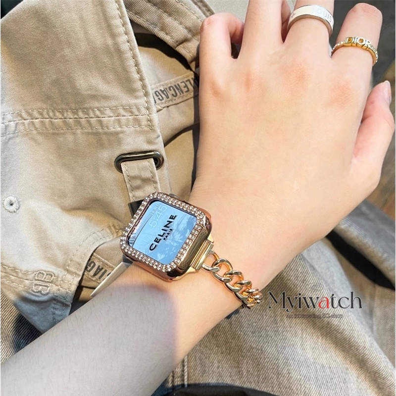 Dây Đeo Đồng Hồ Apple Watch 7 6 5 4 Se 3 2 1 38mm 40mm 42mm 44mm 41mm 45mm Chất Liệu Denim