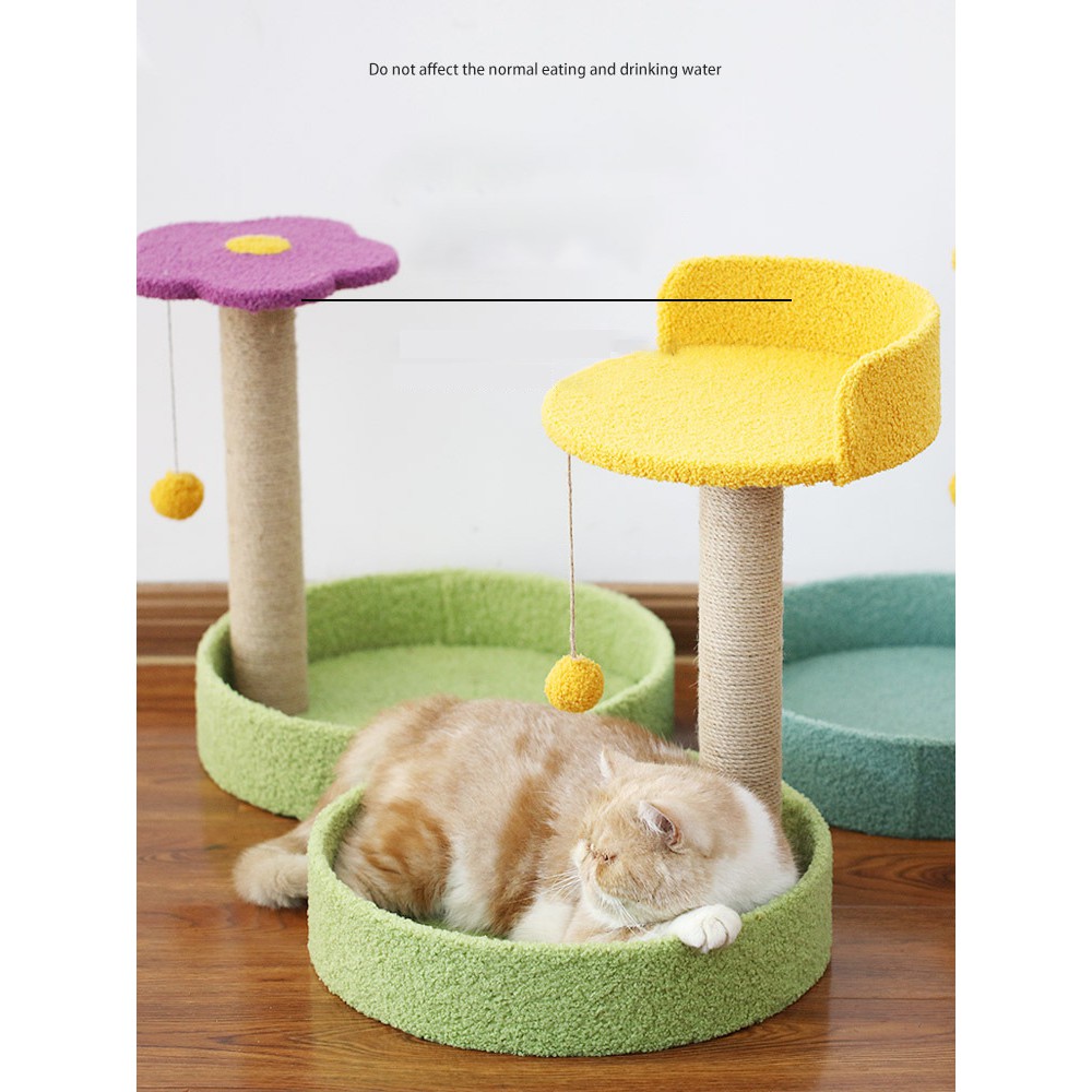 Cattree cho mèo Trụ cào móng. Nhà cây leo trèo hoa lá cành cute. Đa Năng - Tiện Nghi - To Bền, Chắc Chắn