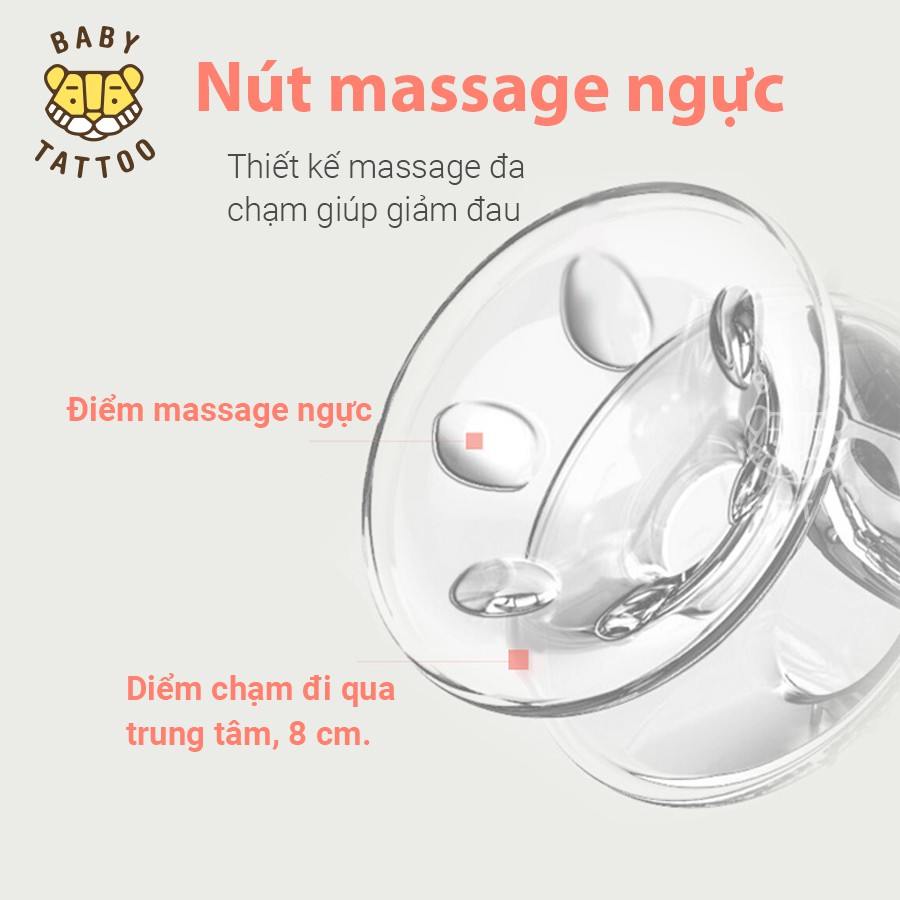 [Mã LTP50 giảm 50000 đơn 150000] BABY TATTOO Máy Hút Sữa Và Bình Sữa 2 Trong 1 Cho Mẹ Và Bé Tiện Lợi, An Toàn