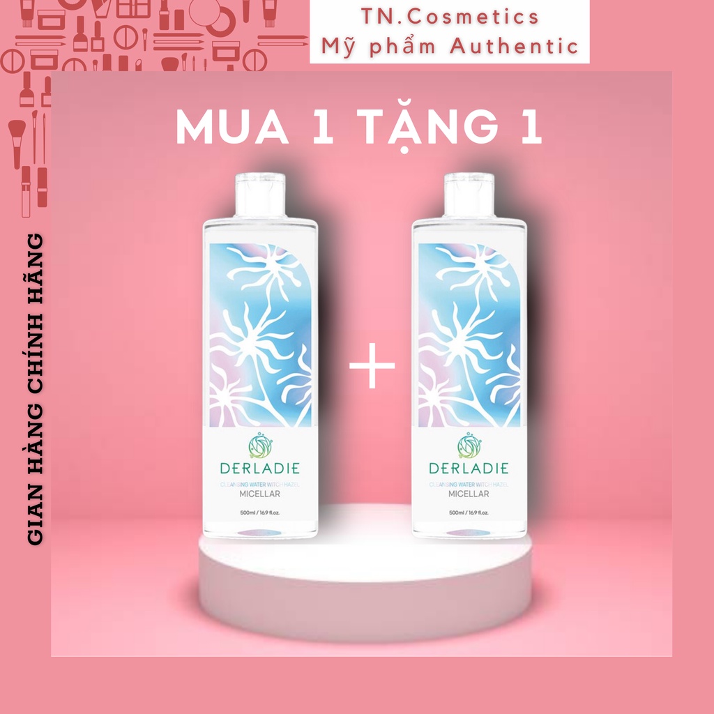 Nước Tẩy Trang Derladie Cleansing Water Witch Hazel Dành Cho Mọi Làn Da Kể Cả Da Nhạy Cảm 500ml NTT2773