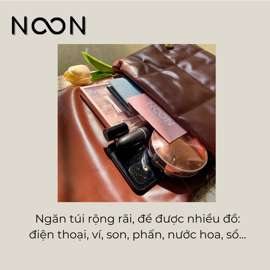 Túi đeo chéo nam nữ NOON ngăn chứa rộng, lót phao NB42
