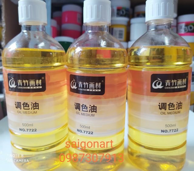 Dầu Thông, Dầu Lanh, Vernish Chinjoo Pha Sơn, Bảo Vệ Tranh 500ml, 100ml