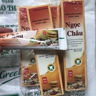 Combo 3 tuýp kem đánh răng dược liệu Ngọc Châu 100g
