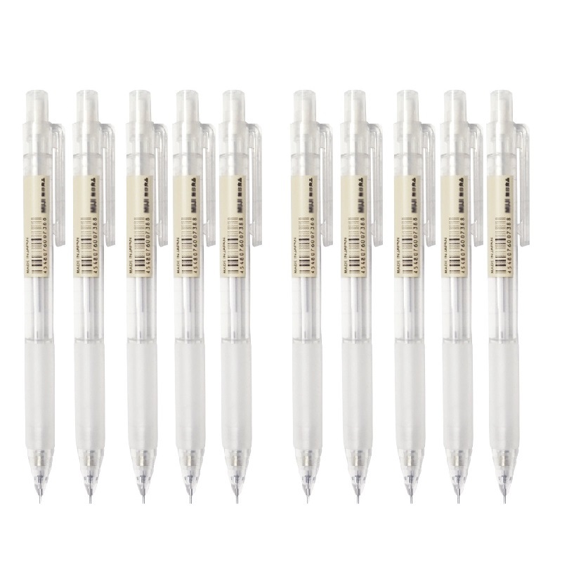 Muji Bút Chì Cơ Học, Tay Áo Trong Suốt, Kích Thước 0.5Mm.