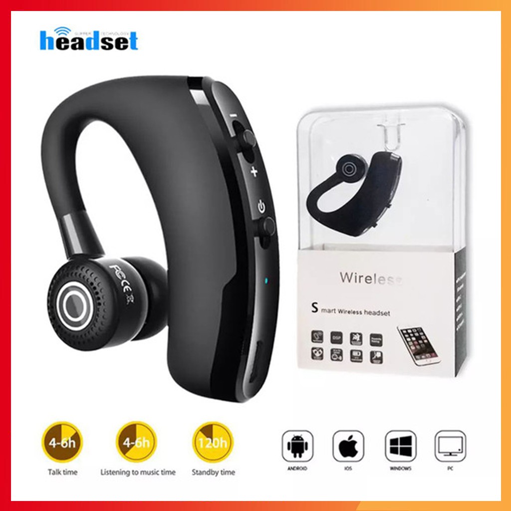 [Mã 2404EL10K giảm 10K đơn 20K] Tai Nghe Bluetooth V9 Móc Tai Tích Hợp Micro Chất Lượng Cao