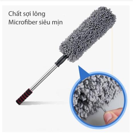 Chổi lau bụi xe ô tô sợi dầu nano chuyên dụng Cán có thể kéo dài