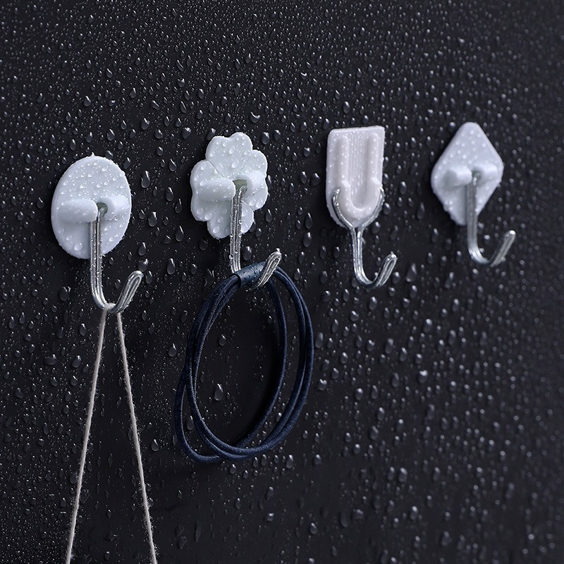 Set 10 Móc Treo Đồ Dán Tường Tự Dính Xoay 180 Độ Tiện Dụng Cho Gia Đình