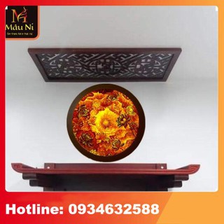ĐÈN THỜ Tranh trúc chỉ in MÂU NI 198, Tròn - không lo ám khói hương thắp, (thích hợp đặt giữa bàn thờ, tượng thờ