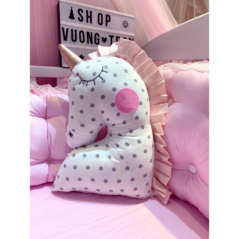 Gối gấu bông handmade Vuông Tròn thú cưng ngựa pony unicorn đẹp cho bé yêu