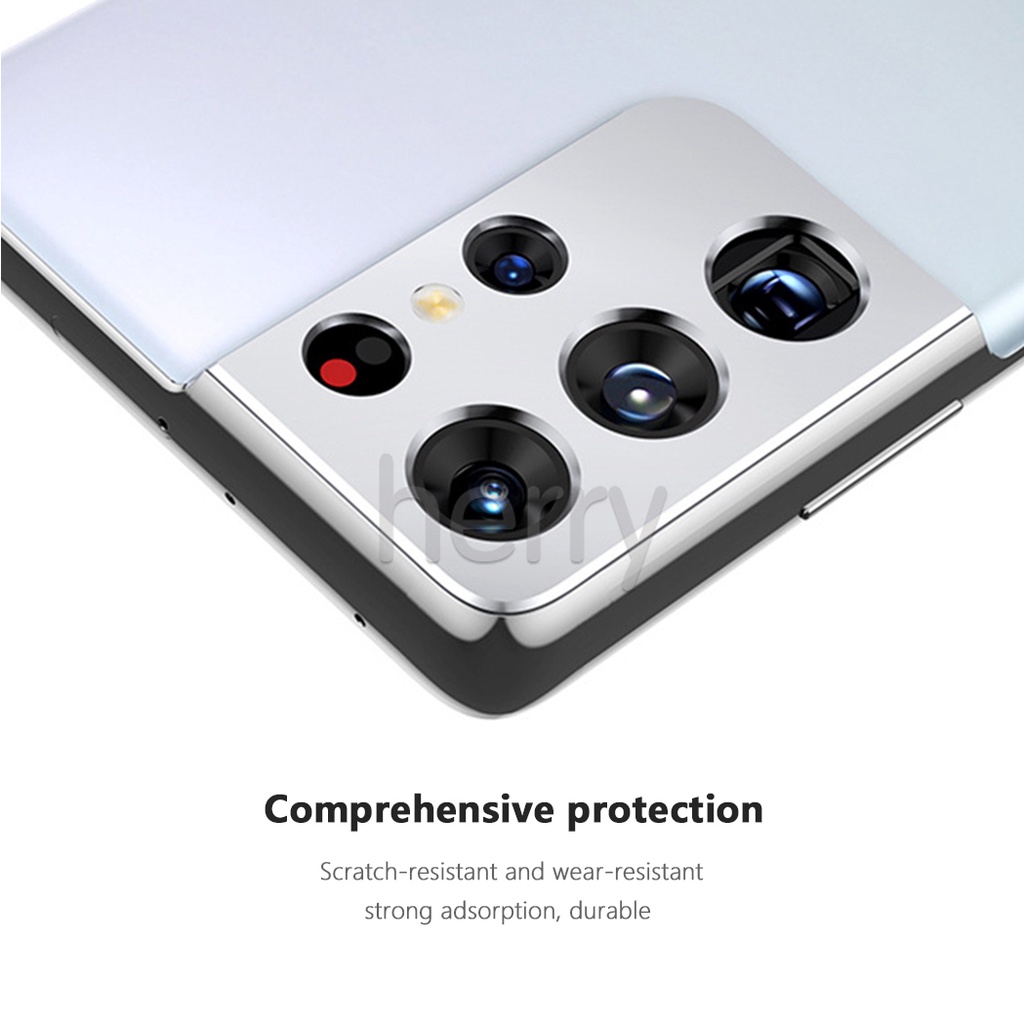 Miếng dán cacbon mặt lưng và kim loại bảo vệ máy ảnh 2 trong 1 cho Samsung Galaxy S21 Note 20 Ultra S20 Plus S20 FE 5G