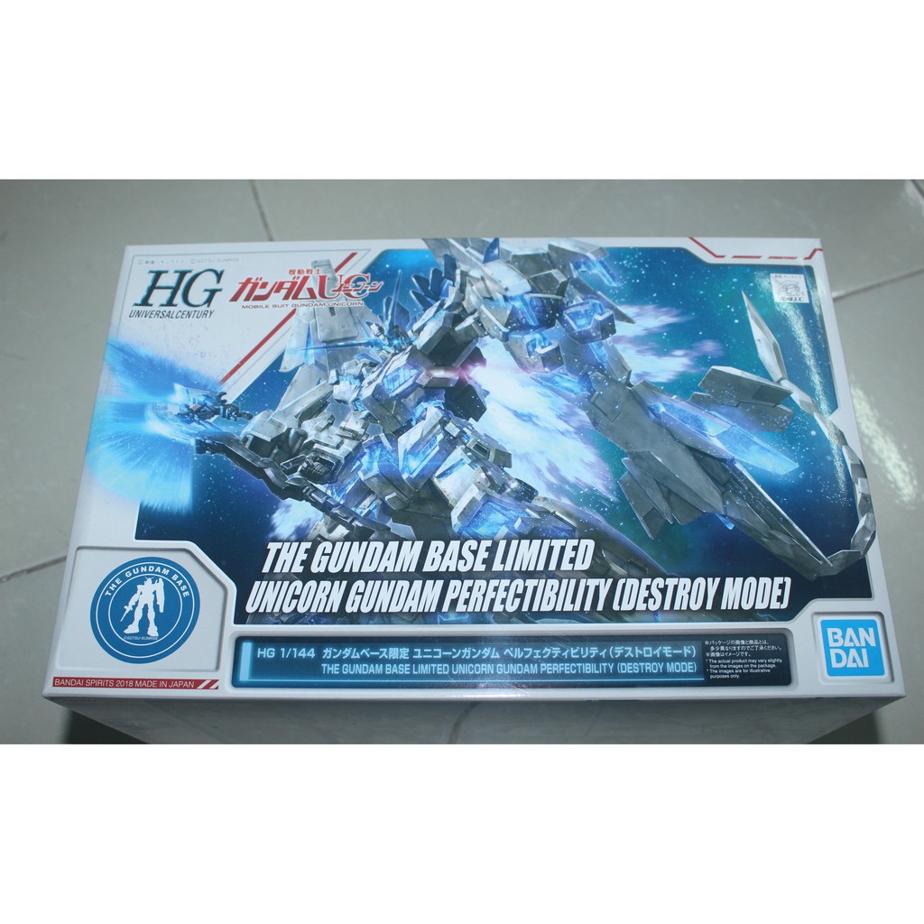 Mô hình lắp ráp HG UC 1/144 Unicorn Gundam Perfectibility (Destroy Mod) The Gundam Base Limited