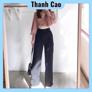 Quần ống suông khóa giữa