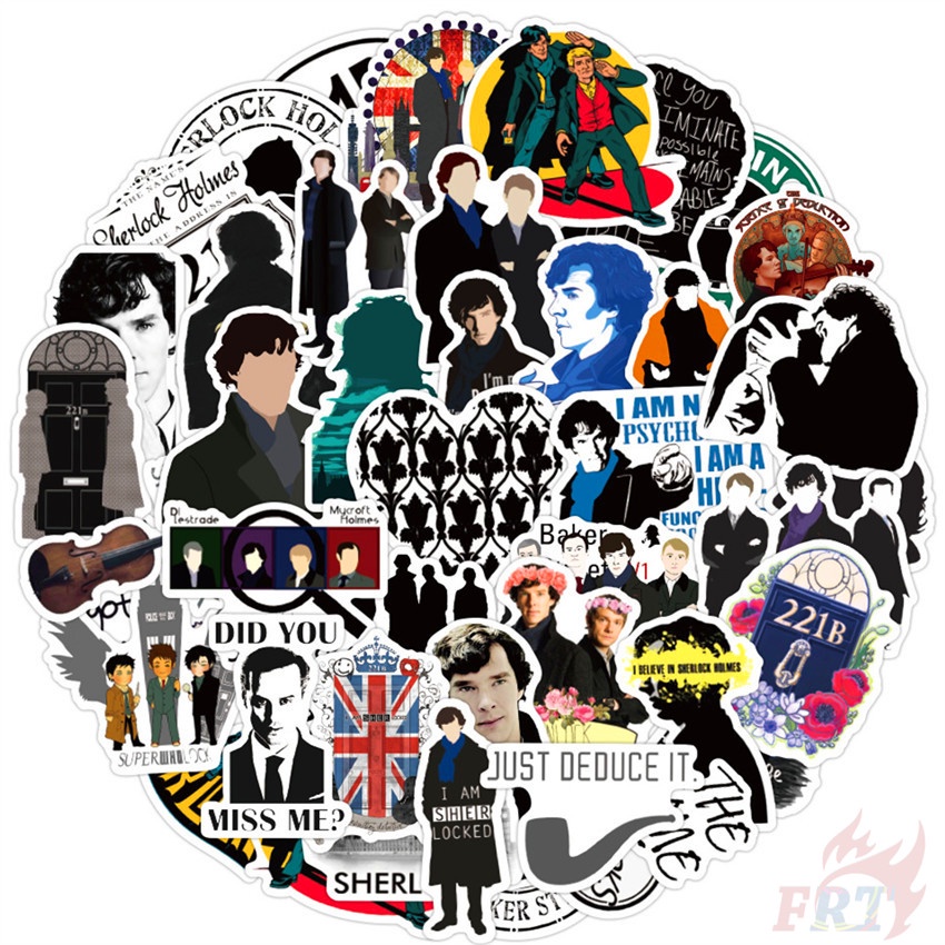 Bộ 50 Cái ❉ Sherlock ·Holmes Series 01 Hình Dán ❉ Miếng Dán Trang Trí Đa Năng Diy Thời Trang