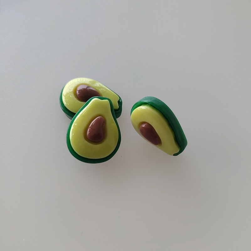 Bộ 10 phụ kiện trang trí điện thoại hình quả bơ bằng nhựa