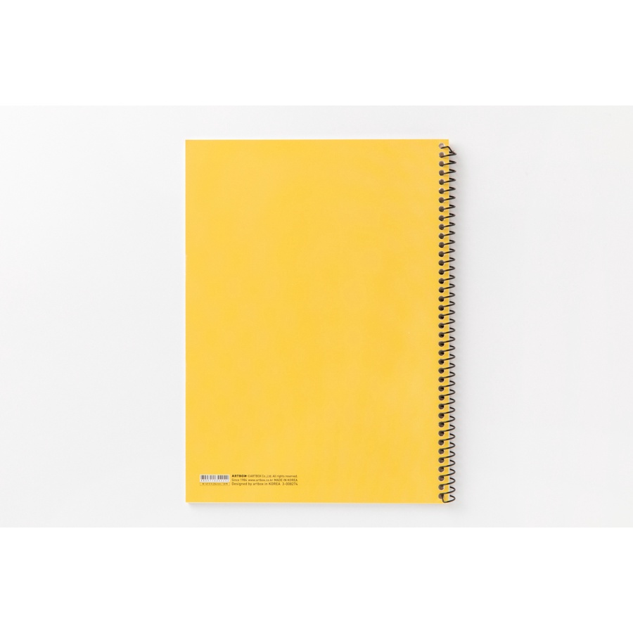 Set 3 Sổ Ghi Chép Lò Xo ARTBOX Hàn Quốc Khổ A5 Màu Vàng