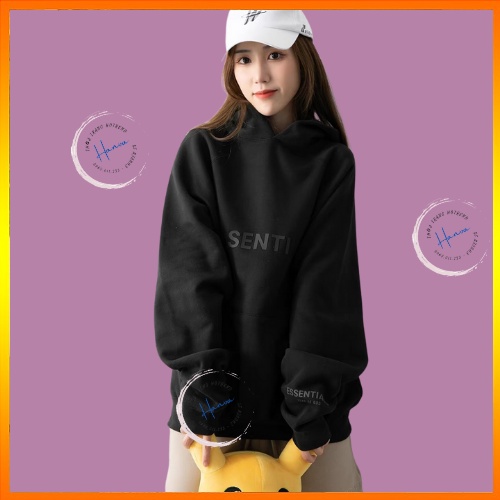 Áo Hoodie Nỉ Lót Bông Loại 1 Siêu Dày Dặn Ấm Áp Có Mũ In Chữ Form Rộng 2022 Hanva