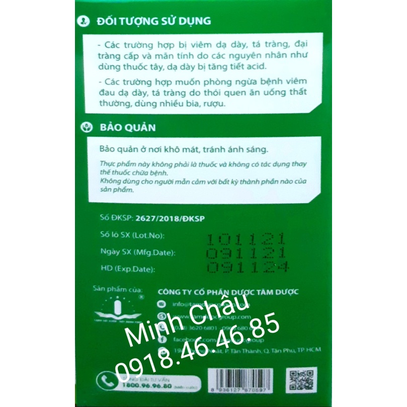 CHÈ DÂY DEHP BÌNH VỊ GEL HỖ TRỢ GIẢM TRÀO NGƯỢC DẠ DÀY, THỰC QUẢN 30 VIÊN