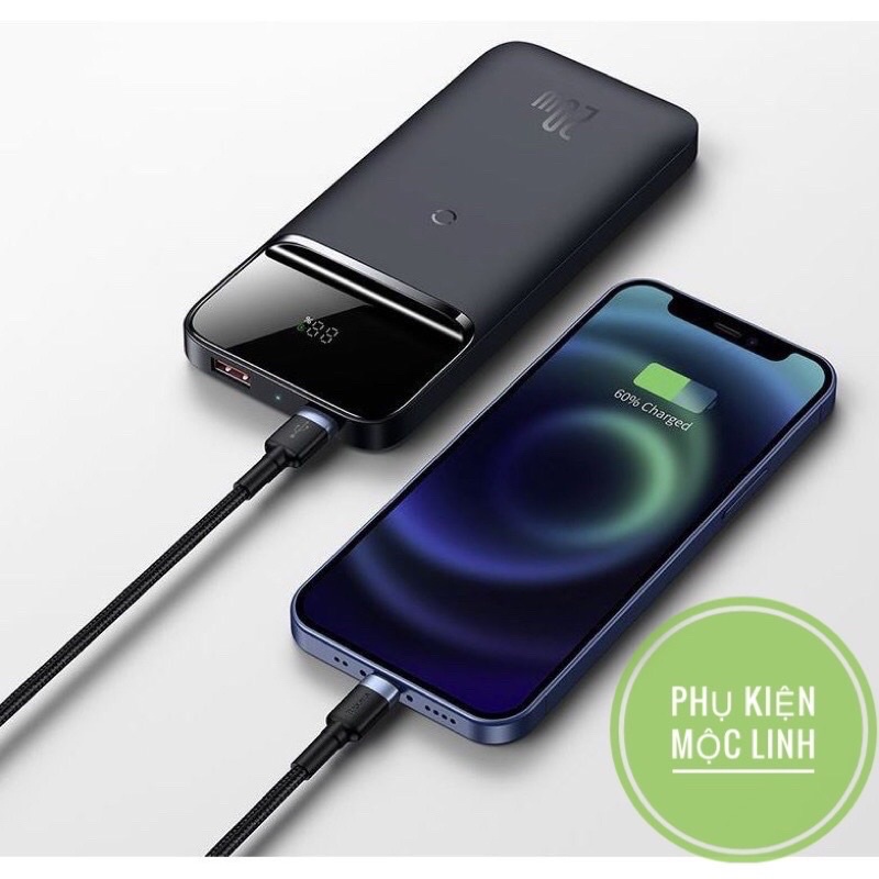 Pin dự phòng sạc nhanh không dây tích hợp nam châm Baseus Magnetic  Quick Charging Power Bank 10000mah USB TYPE C