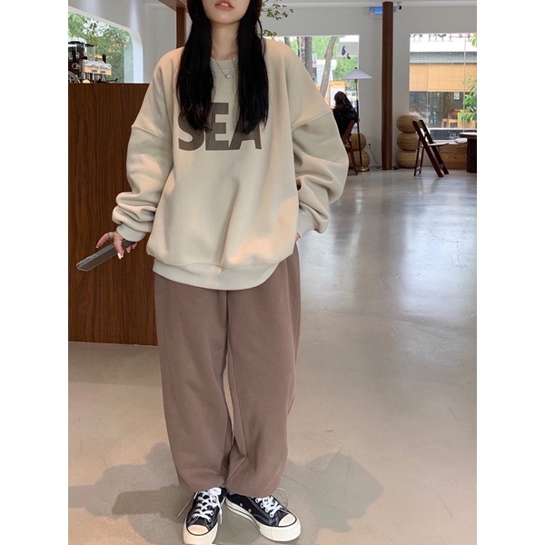 Set Nỉ Unisex  Đồ Bộ Nỉ SEA cá tính 🌸