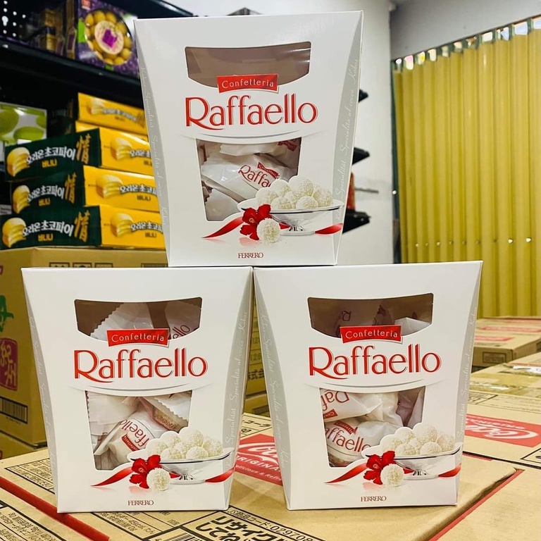 [Hộp 230gr] Socola phủ dừa Ferrero Confetteria Raffaello Đức - Date T7/2022