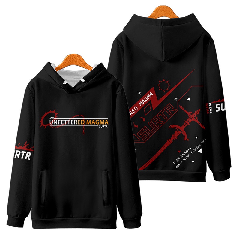 Áo Khoác Hoodie Tay Dài Dáng Rộng In Hình Arknights GUARD / EXUAICI /urtr / TEXAS / PLATINUM 3D Thời Trang Unisex 2022