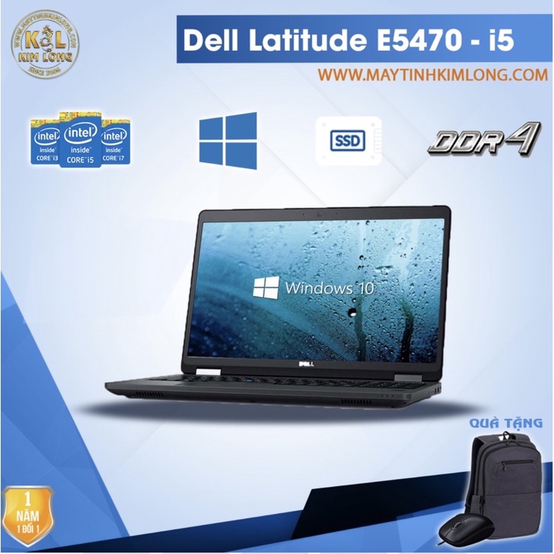 Laptop Dell Latitude E5470 i5 6300U - Có Box - Like98% - Tặng Balo &amp; Chuột