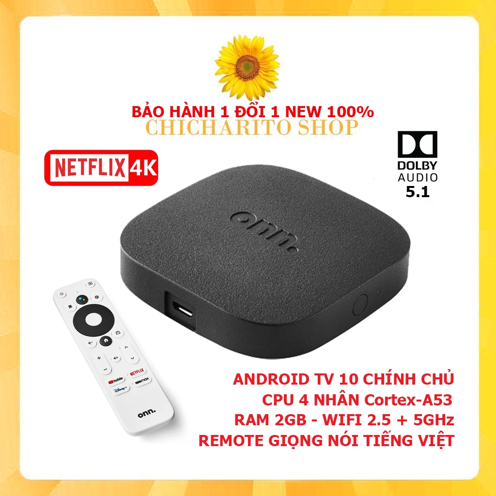 Onn Android TV Box 4K UHD
