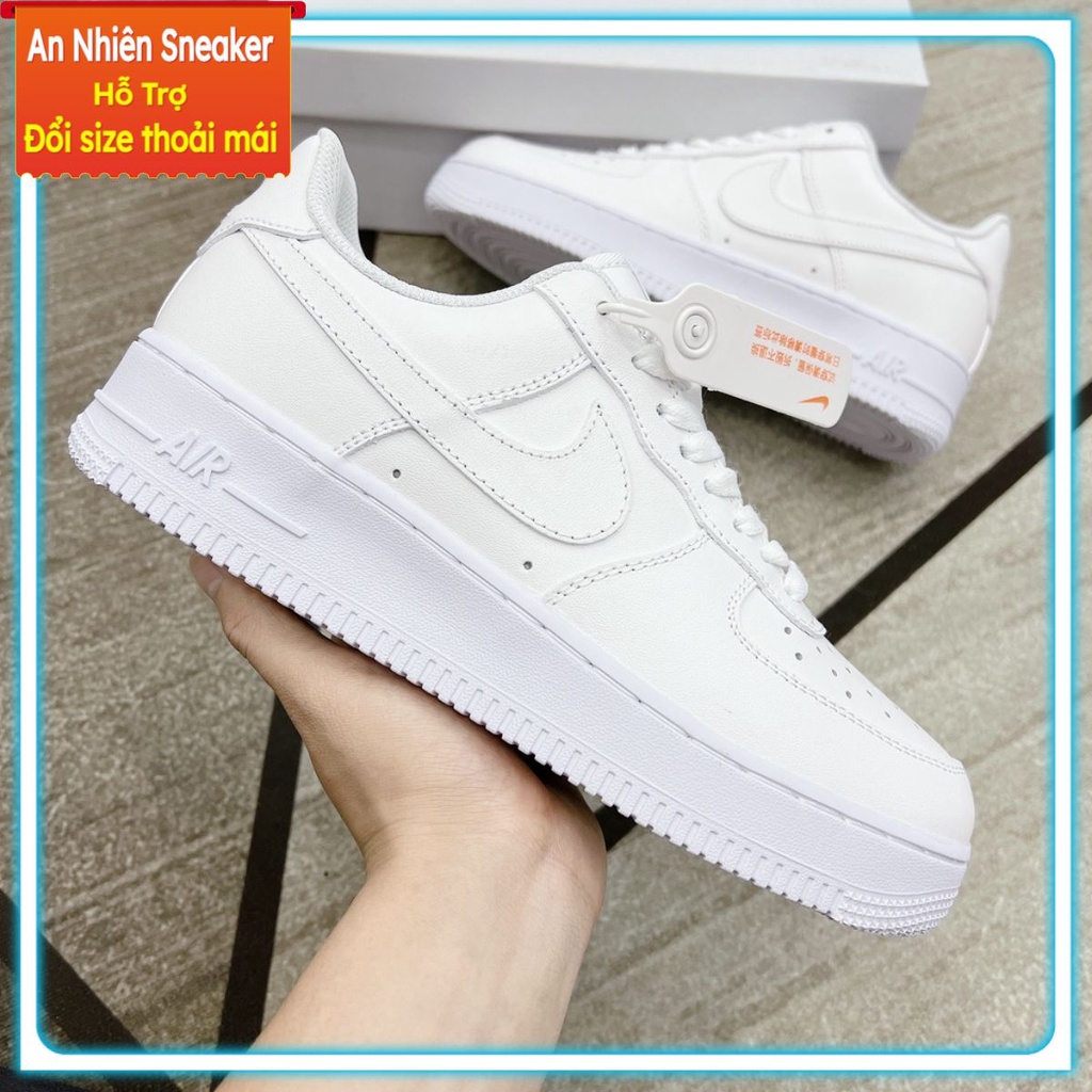 Giày Thể Thao Nam Nữ - Giày Nike Air Force 1 AF1 Trắng Cổ Thấp Thời Trang Full Box Bill. an nhiên sneaker