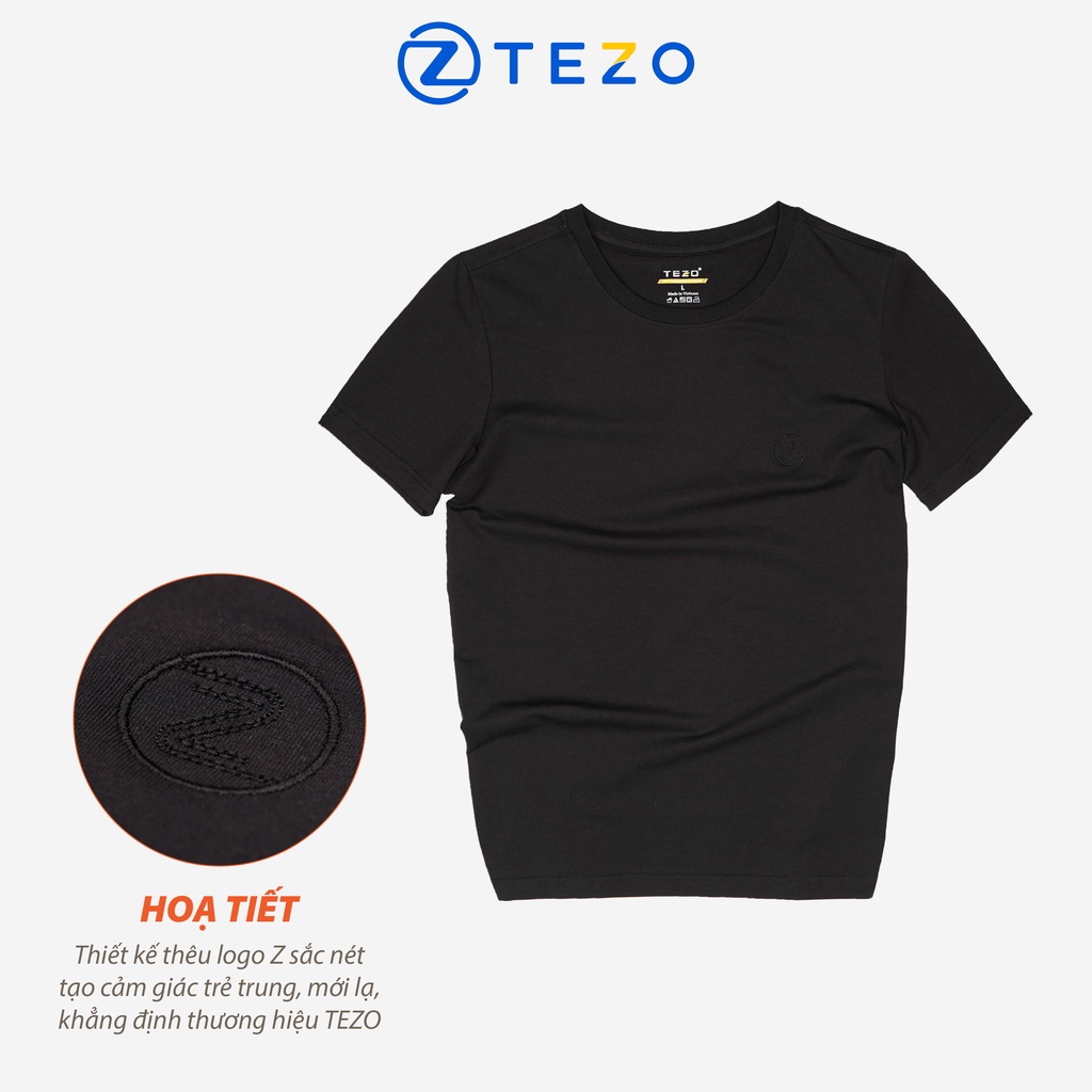 Áo phông nam Tezo logo thêu ngực phong cách năng động thể thao 2205APOT18
