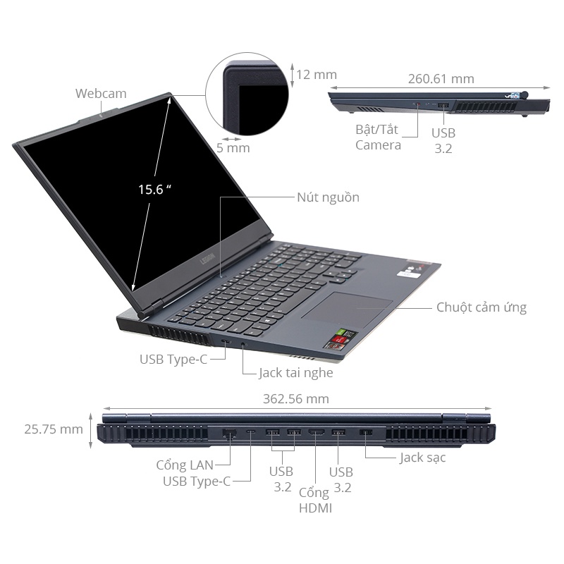 Laptop Lenovo Legion 5 15ACH6 (82JU00YXVN)