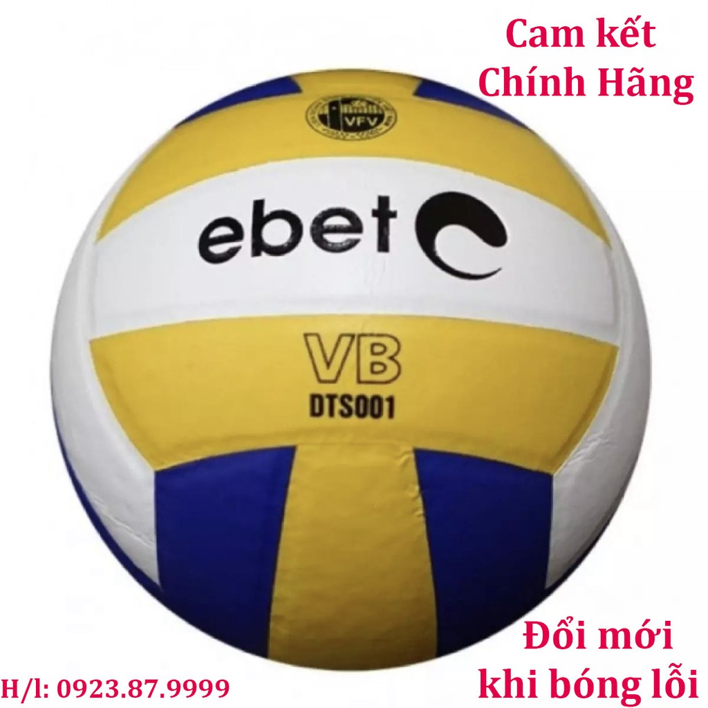 (CHÍNH HÃNG) Bóng chuyền Động Lực Ebet DTS 001 + Tặng kim bơm và lưới đựng bóng