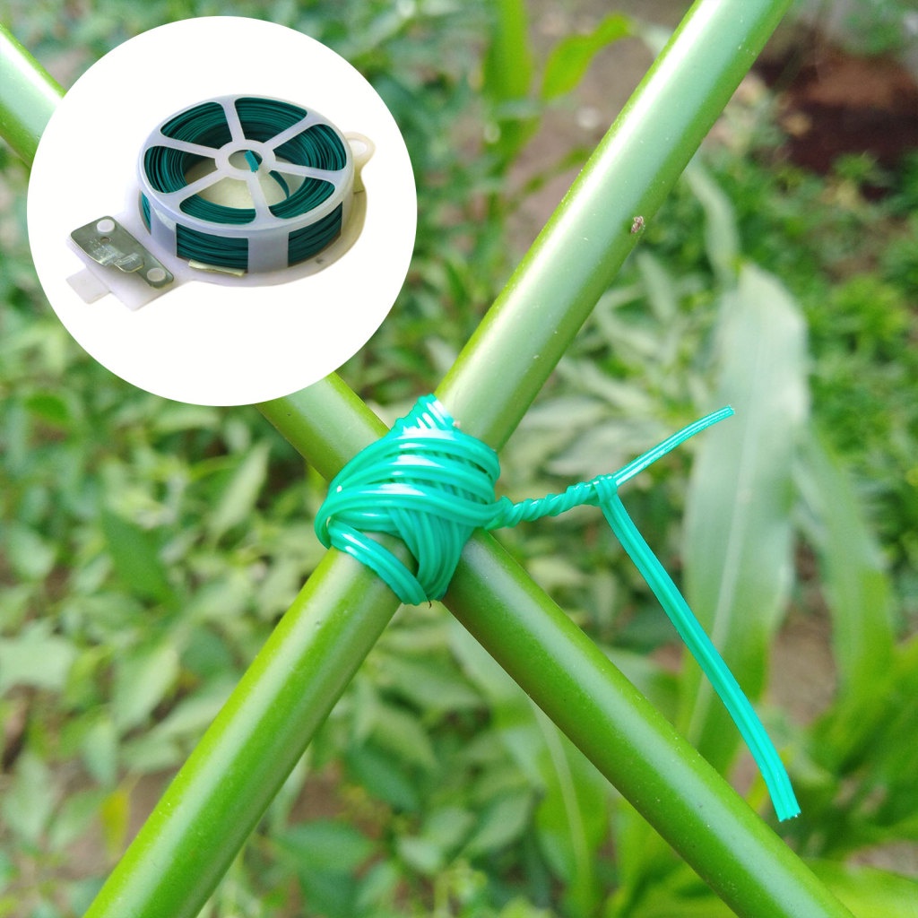 Cuộn Dây Quấn Cây Mềm Mại 20/30/50M Kèm Dao Cắt Đa Năng Màu Xanh Lá