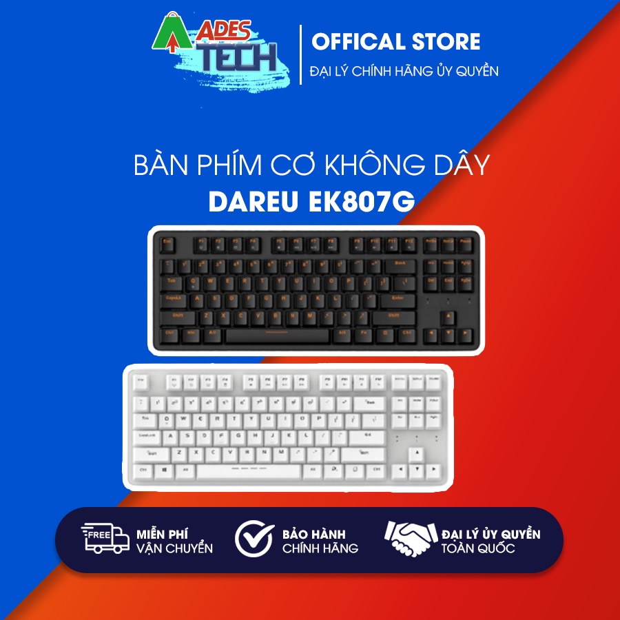 Bàn Phím Cơ không dây DareU EK807G Siêu bền Bảo hành chính hãng