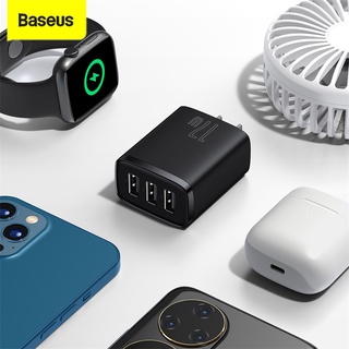 Củ Sạc Baseus 17W 5V 2.4A 3 Cổng USB 2.4A Cho iphone Samsung
