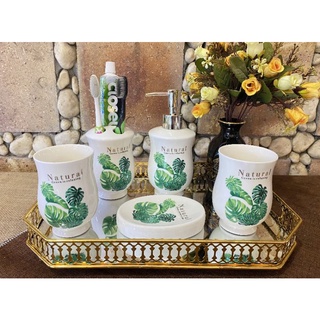 Set nhà tắm 5 món gốm sứ Bát Tràng