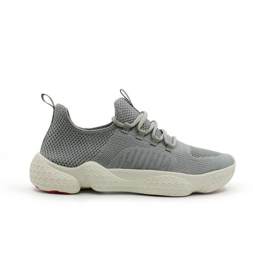 GIÀY THỂ THAO NAM CHẠY BỘ CỔ THẤP MÀU XÁM THỜI TRANG NOBLESSE TD05102