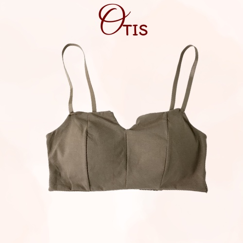 Áo Lót Ngực Hai Dây Đệm Mỏng Cotton Co Dãn Thoải Bo Chun Lưng Xinh Xắn OTIS - 1805