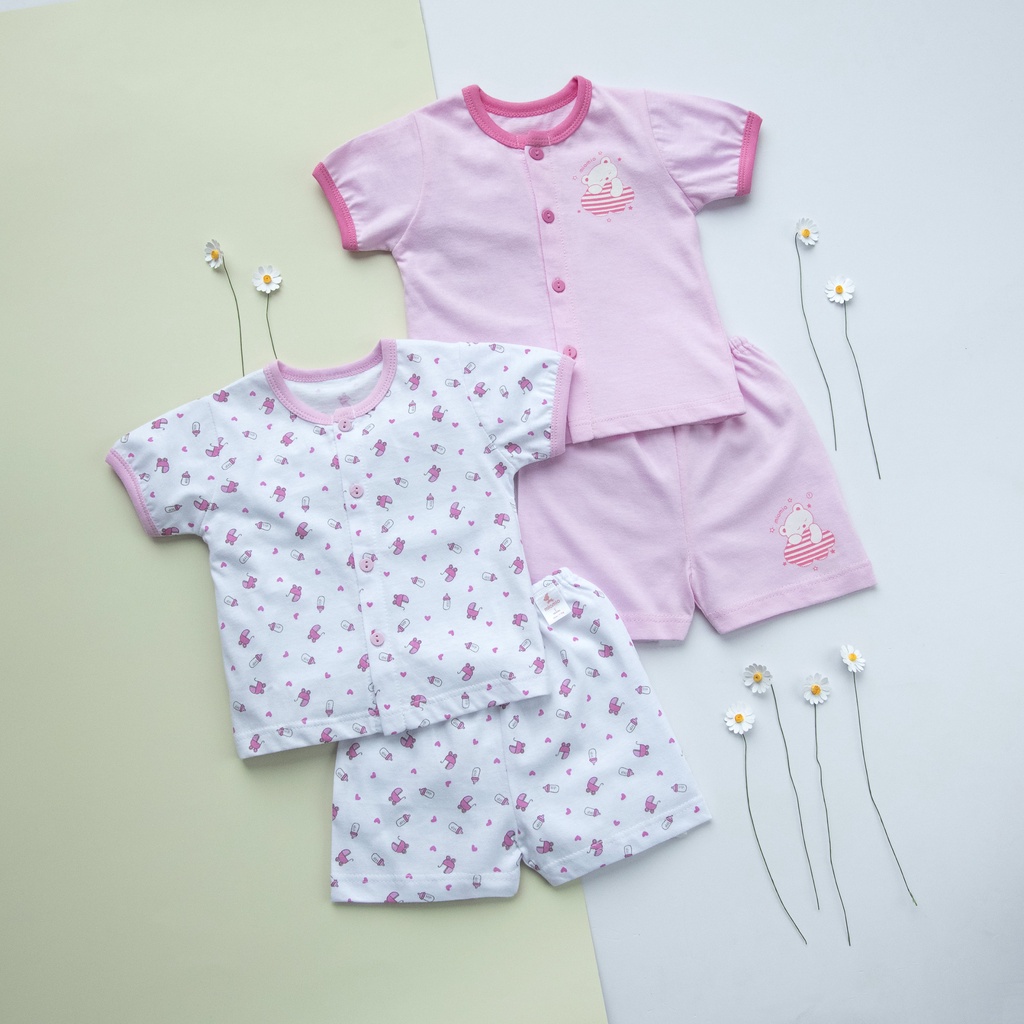 Combo 2 Bộ Quần Áo Cộc Sơ Sinh MIOMIO, In Hình Cho Bé Trai, Bé Gái (Từ 0 - 12 Tháng) | Vải Cotton | Thiết Kế Mùa Hè