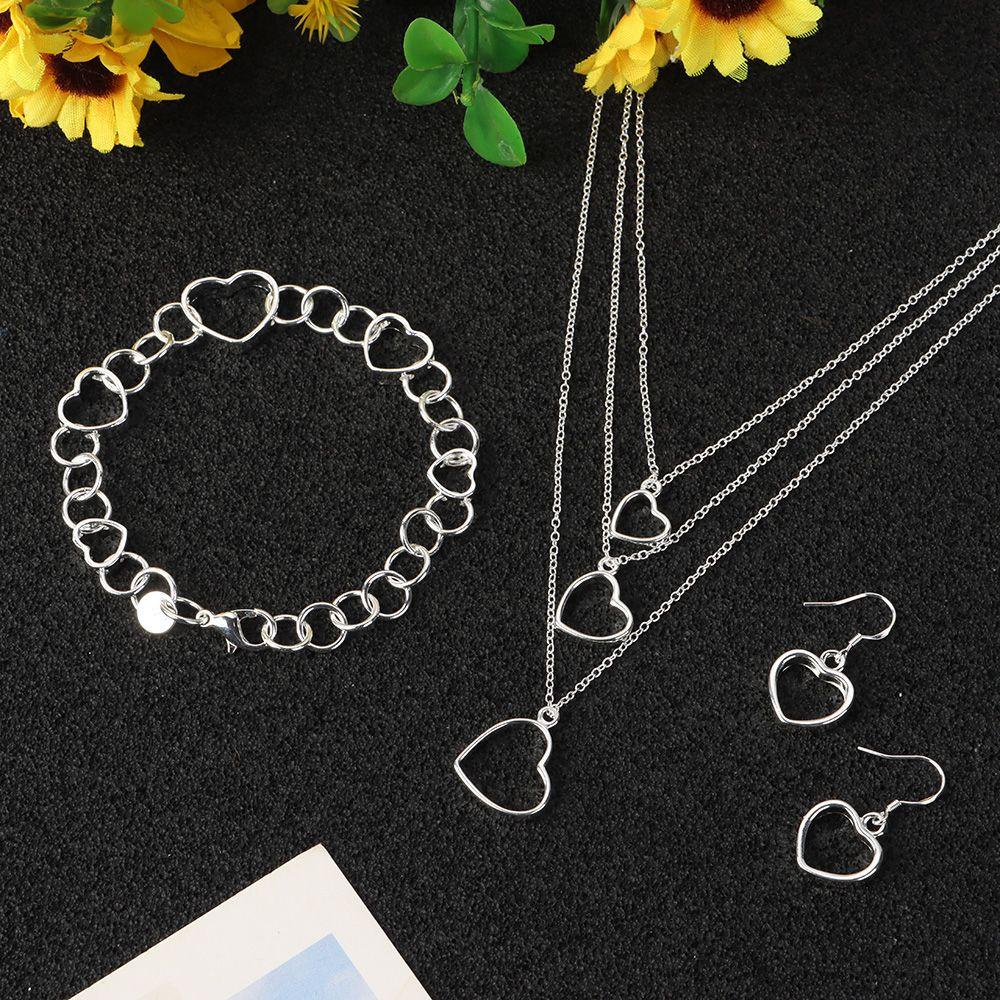 NIUYOU 1 Set Khuyên Tai / Nhẫn / Vòng / Chuồn Chuồn / Ngôi Sao / Trái Tim Chấ